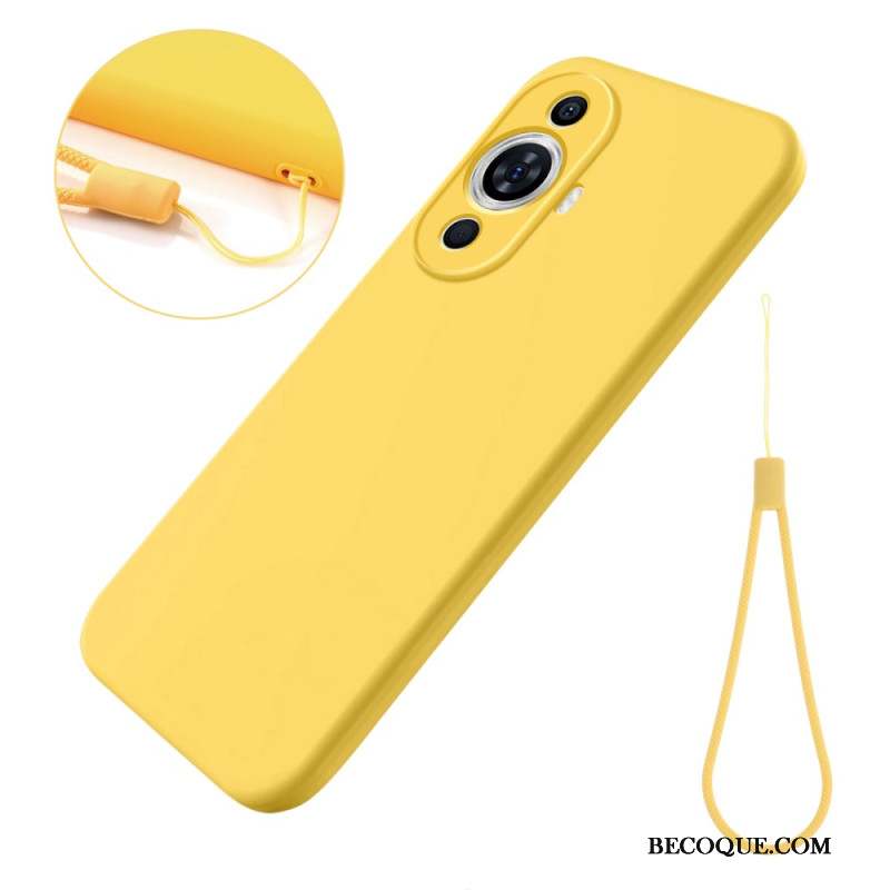 Coque Huawei Nova 11 Pro Silicone Liquide à Lanière