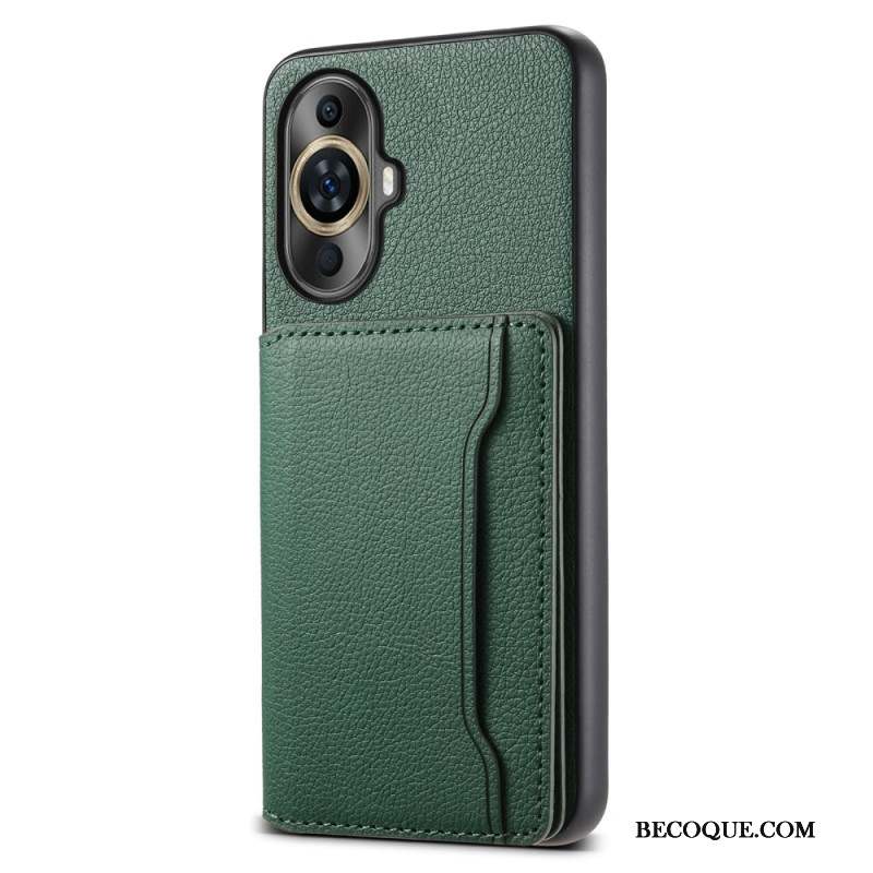 Coque Huawei Nova 12S Effet Cuir Porte-Cartes Support