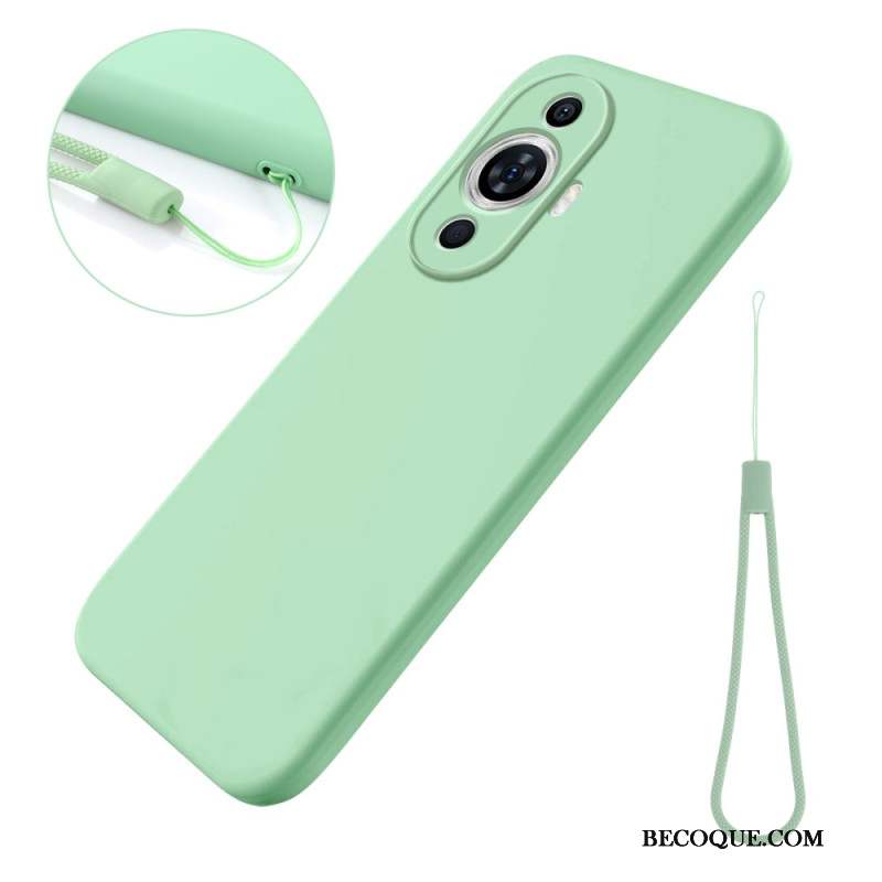 Coque Huawei Nova 12S Silicone Liquide à Lanière