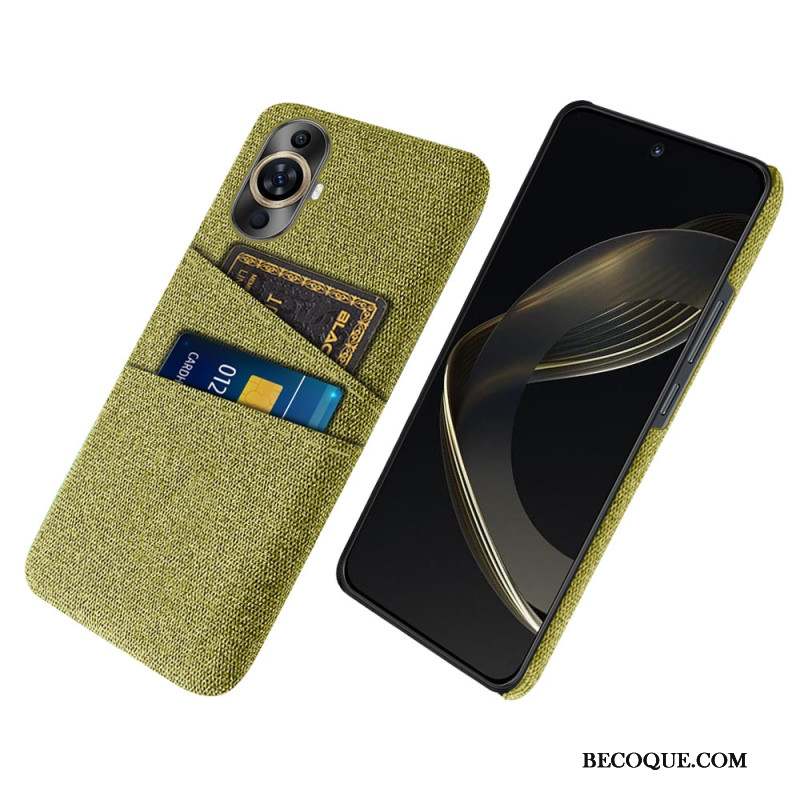 Coque Huawei Nova 12S Tissu Porte-Carte