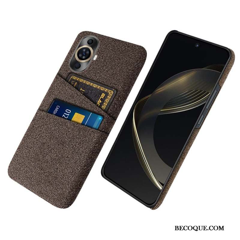 Coque Huawei Nova 12S Tissu Porte-Carte