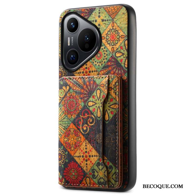 Coque Huawei Pura 70 Porte-Cartes Florale