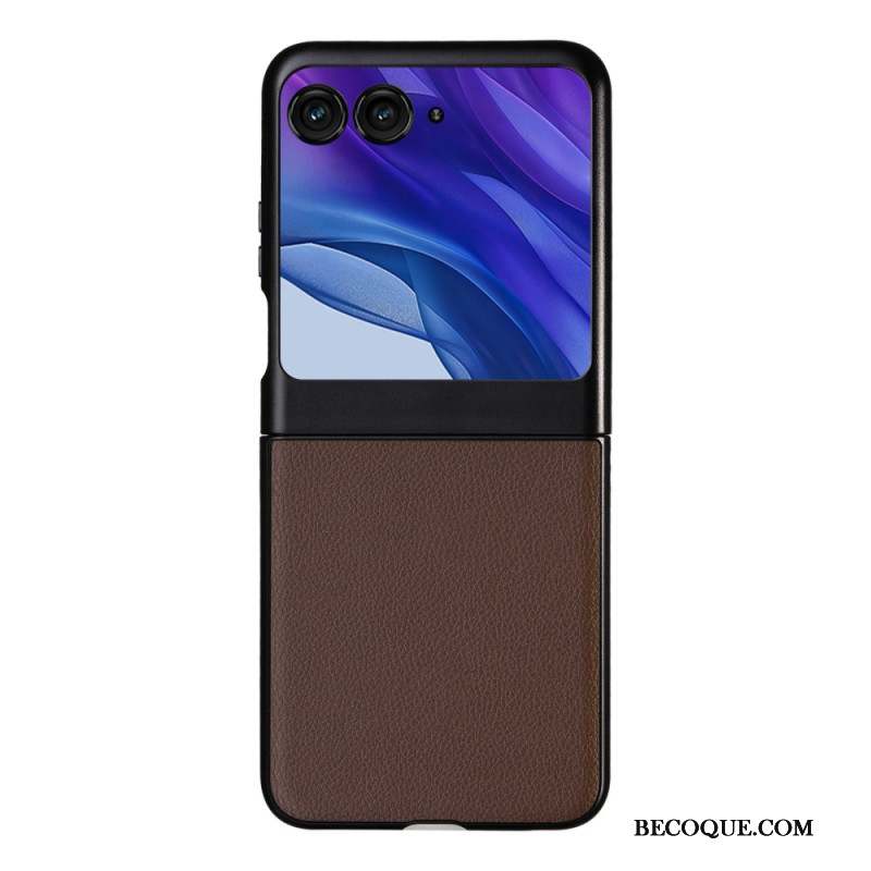 Coque Motorola Razr 50 5G Anti-Chute Texture Litchi