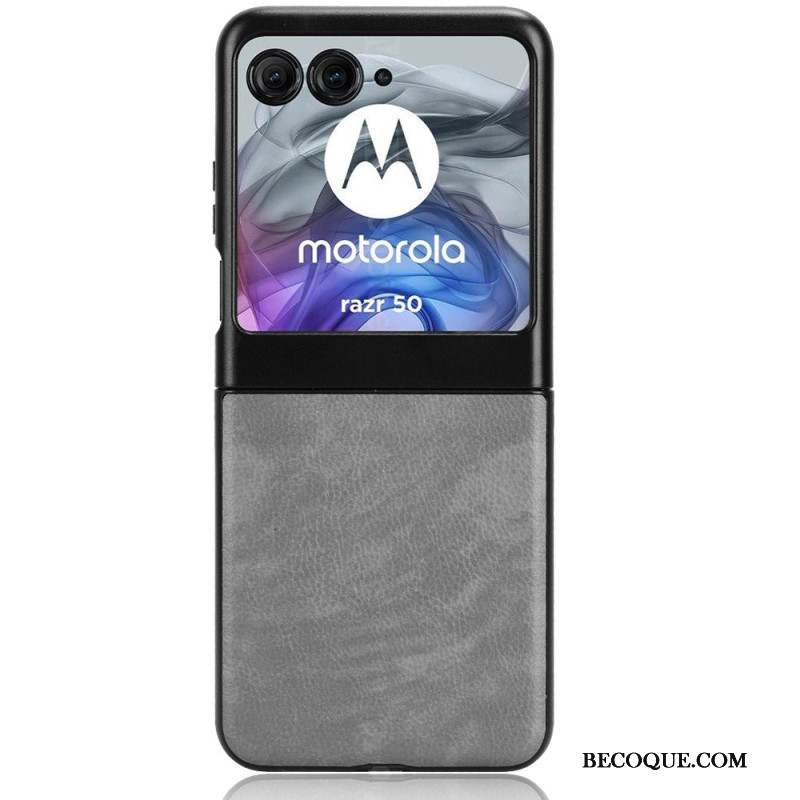 Coque Motorola Razr 50 5G Effet Cuir