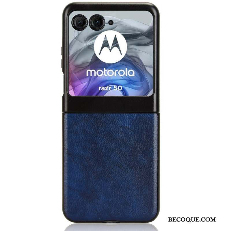 Coque Motorola Razr 50 5G Effet Cuir