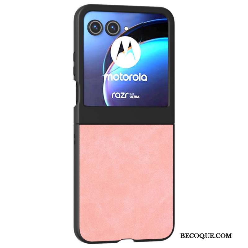 Coque Motorola Razr 50 5G Effet Cuir ABEEL