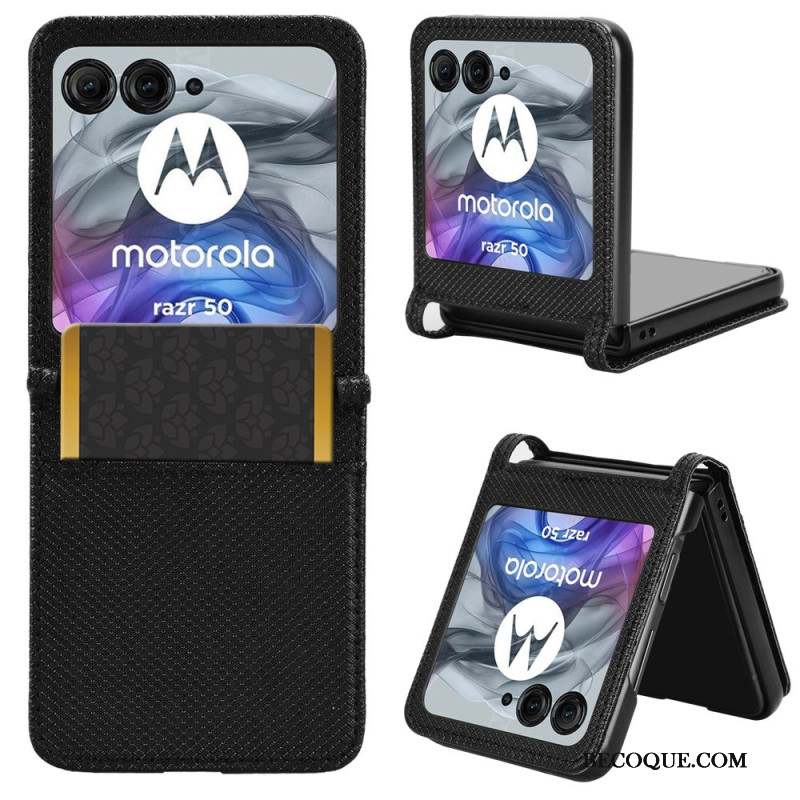 Coque Motorola Razr 50 5G Porte-Carte Bi-Texture