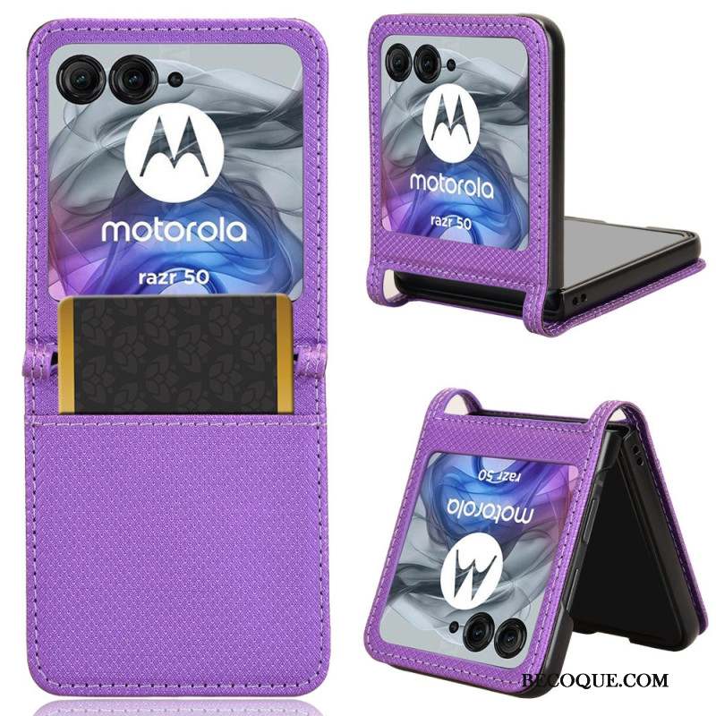 Coque Motorola Razr 50 5G Porte-Carte Bi-Texture