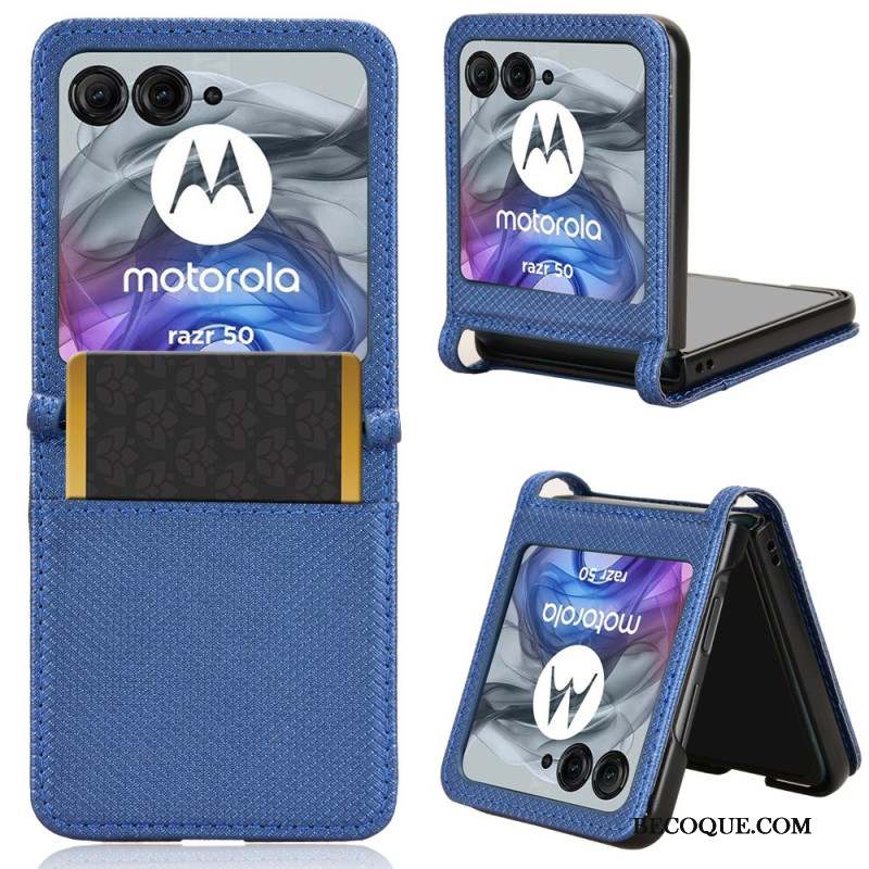 Coque Motorola Razr 50 5G Porte-Carte Bi-Texture