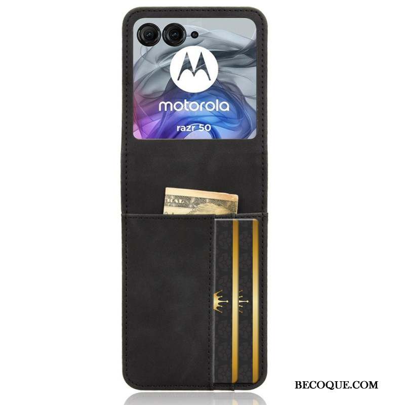 Coque Motorola Razr 50 5G Porte-Carte Simili Cuir