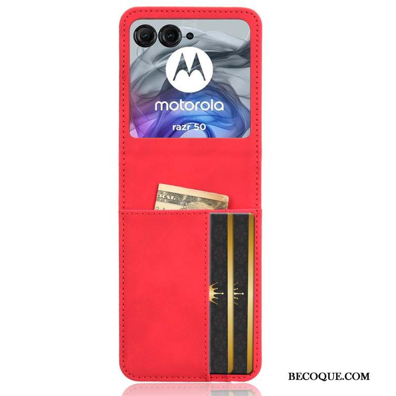 Coque Motorola Razr 50 5G Porte-Carte Simili Cuir