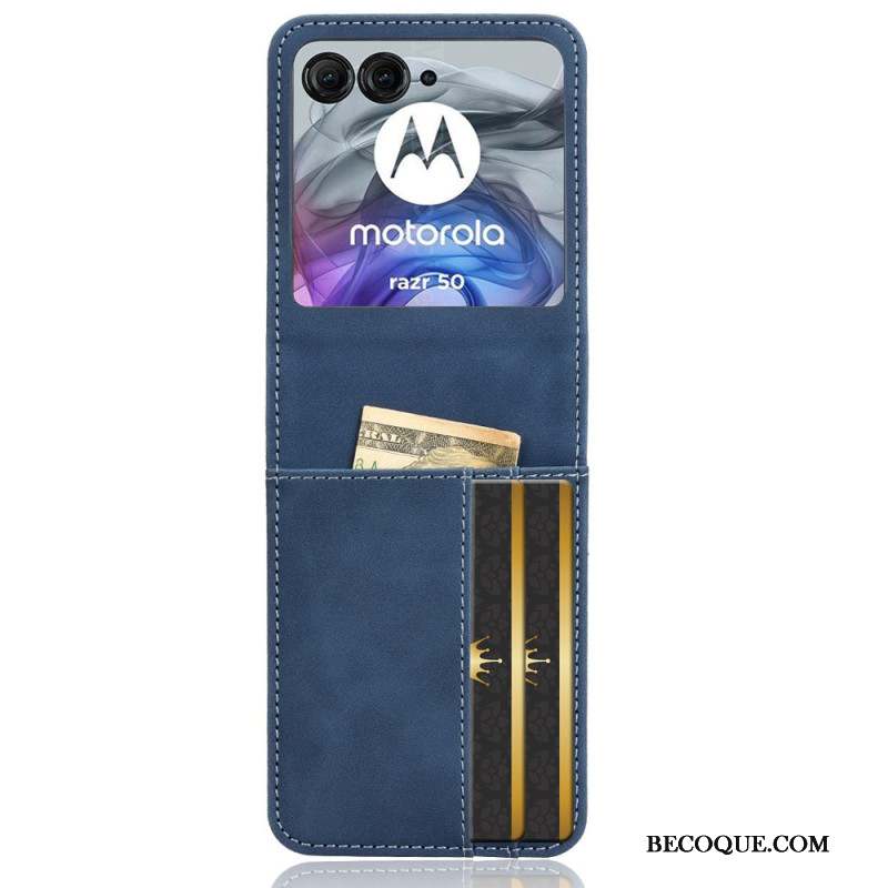 Coque Motorola Razr 50 5G Porte-Carte Simili Cuir