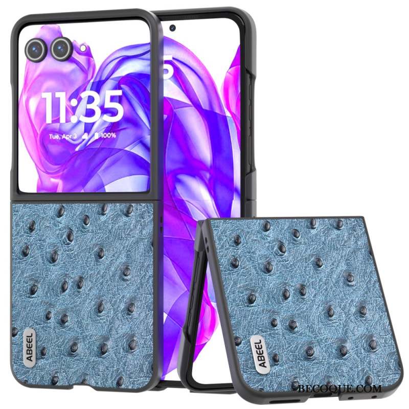 Coque Motorola Razr 50 Ultra Cuir Texture Autruche ABEEL