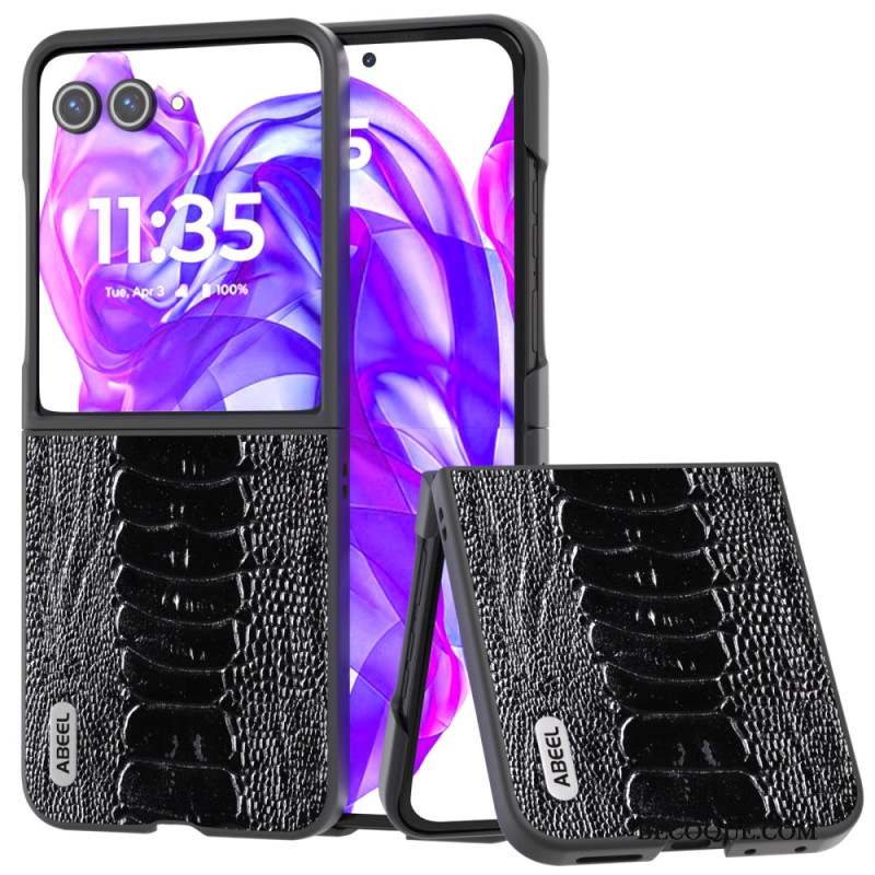 Coque Motorola Razr 50 Ultra Cuir Texture Crcodile