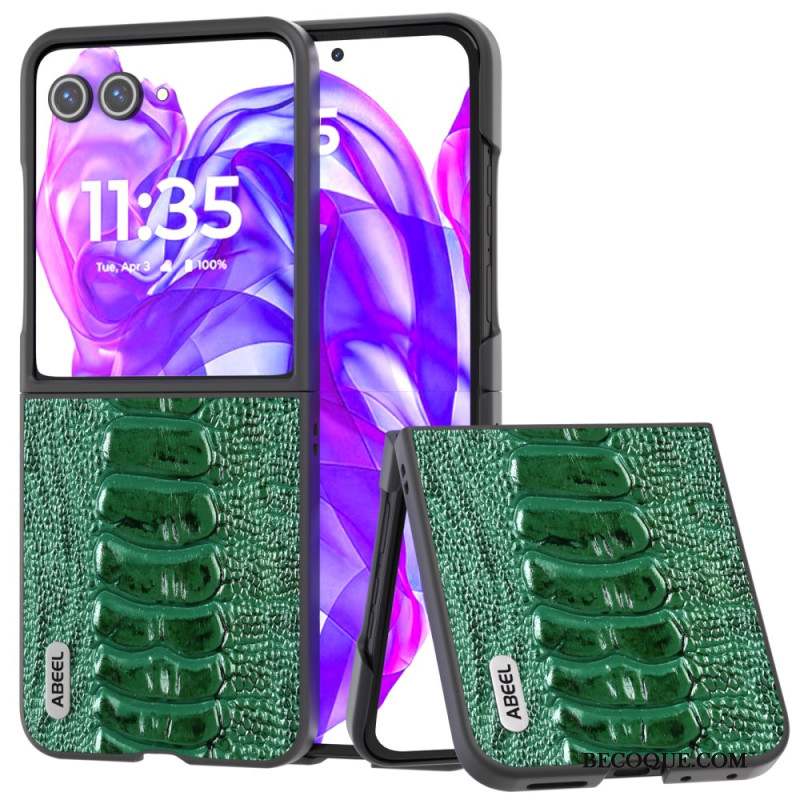 Coque Motorola Razr 50 Ultra Cuir Texture Crcodile