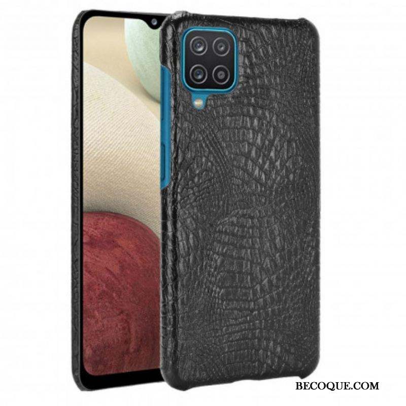 Coque Samsung Galaxy A12 / M12 Effet Peau de Crocodile