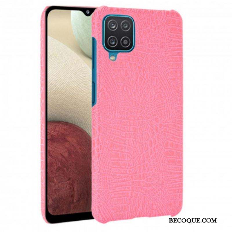 Coque Samsung Galaxy A12 / M12 Effet Peau de Crocodile