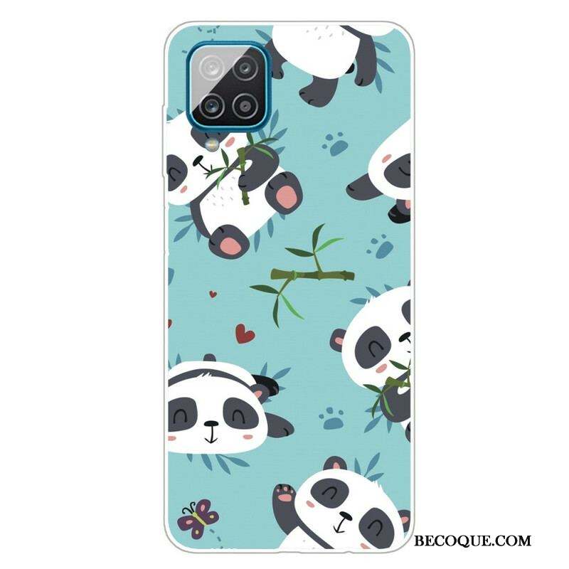 Coque Samsung Galaxy A12 / M12 Tas de Pandas