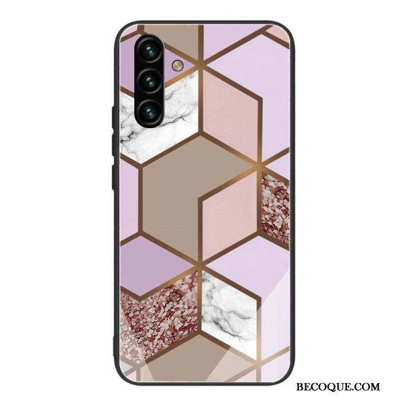 Coque Samsung Galaxy A13 5G / A04s Verre Trempé Marbre Géométrie