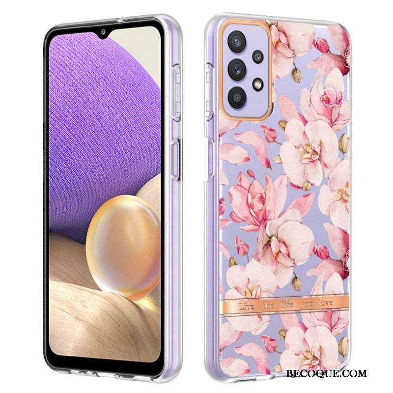 Coque Samsung Galaxy A13 Transparente Florale