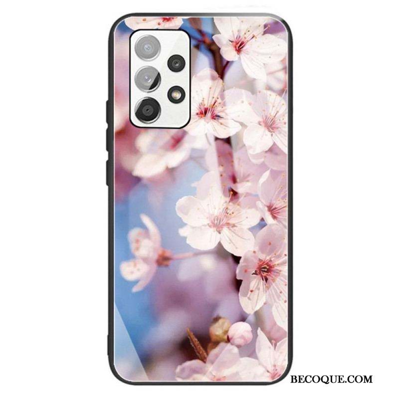 Coque Samsung Galaxy A13 Verre Trempé Fleurs