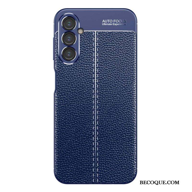 Coque Samsung Galaxy A14 5G / A14 Effet Cuir Litchi Double Line