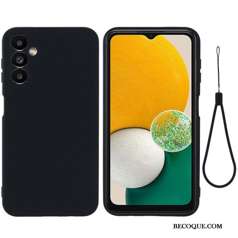 Coque Samsung Galaxy A14 5G / A14 Silicone Liquide à Lanière