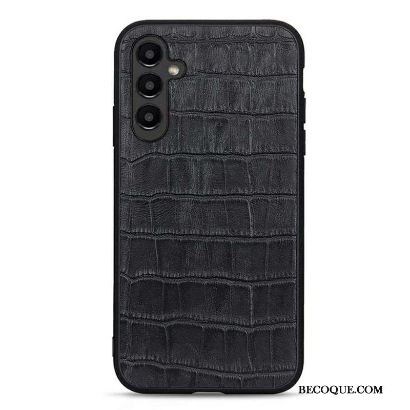 Coque Samsung Galaxy A14 5G / A14 Véritable Cuir Style Crocodile