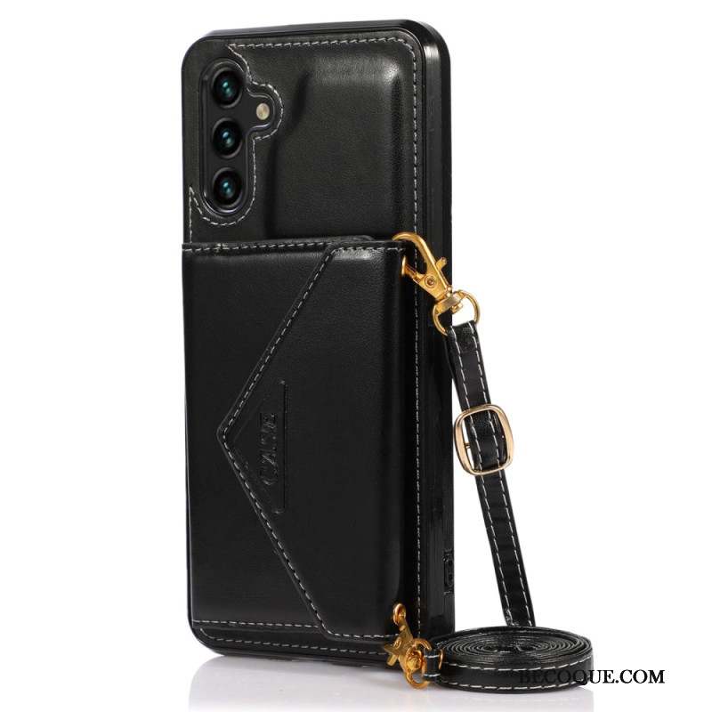 Coque Samsung Galaxy A15 4G / A15 Porte-Cartes et Bandoulière