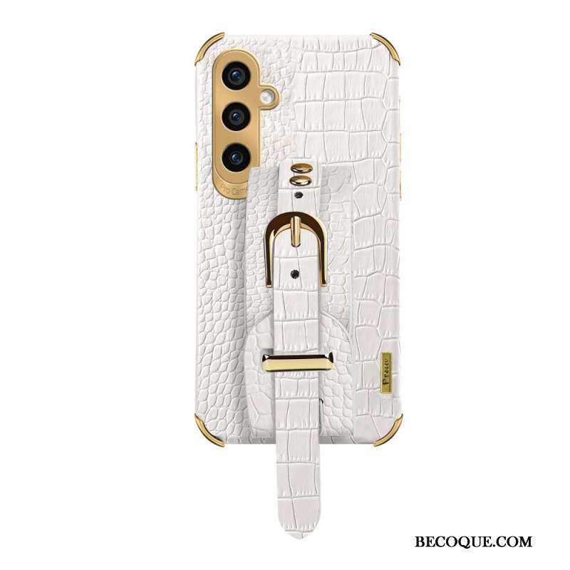 Coque Samsung Galaxy A15 5G / A15 Style Crocodile avec Bracelet-Support