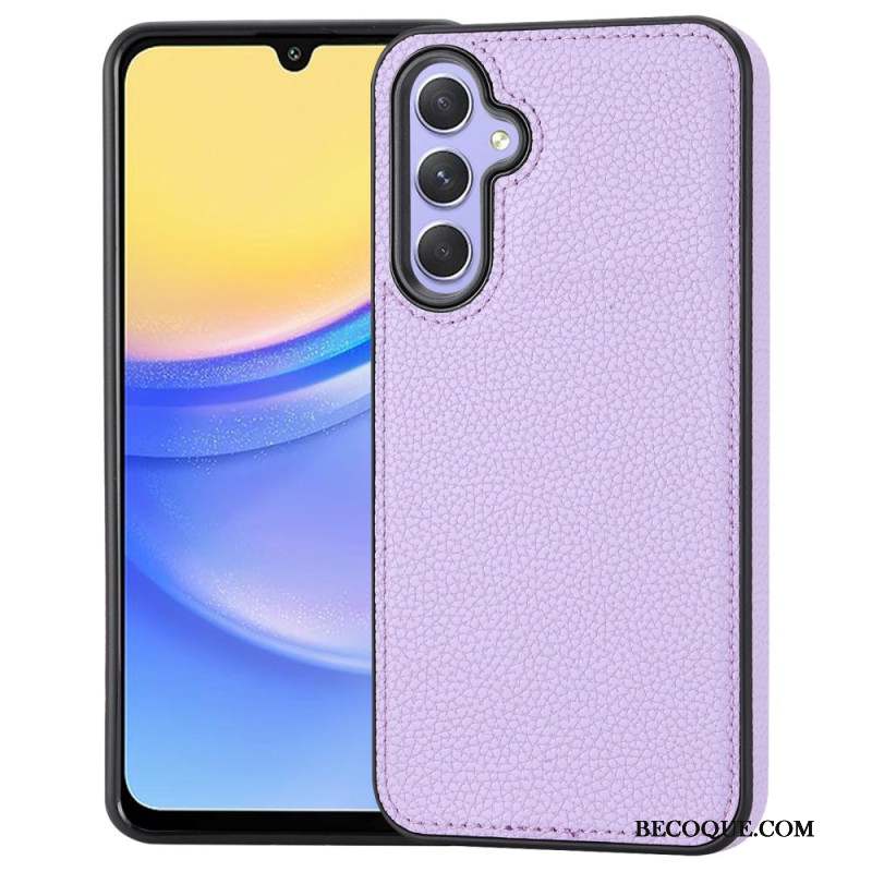 Coque Samsung Galaxy A15 5G Simili Cuir Litchi