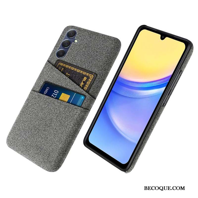 Coque Samsung Galaxy A15 5G Tissu Porte-Cartes