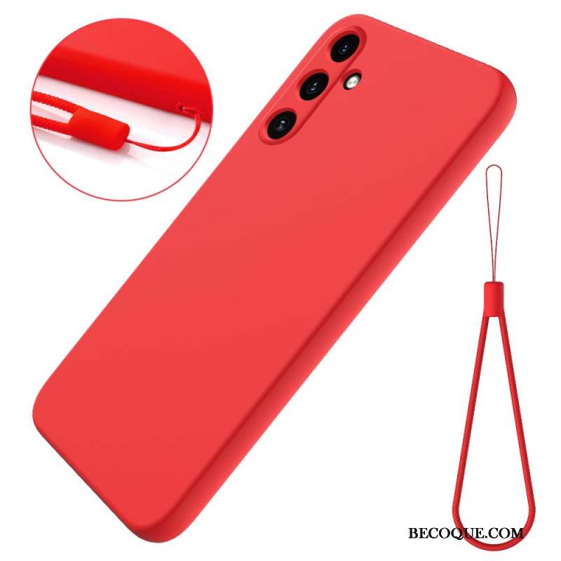 Coque Samsung Galaxy A15 Silicone Liquide à Lanière