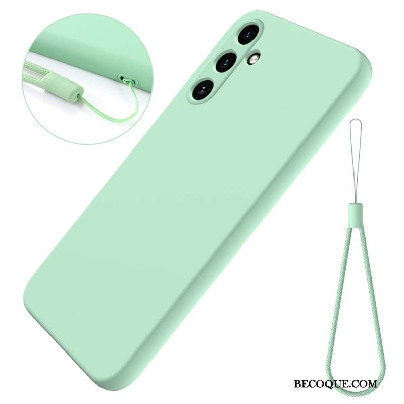 Coque Samsung Galaxy A15 Silicone Liquide à Lanière