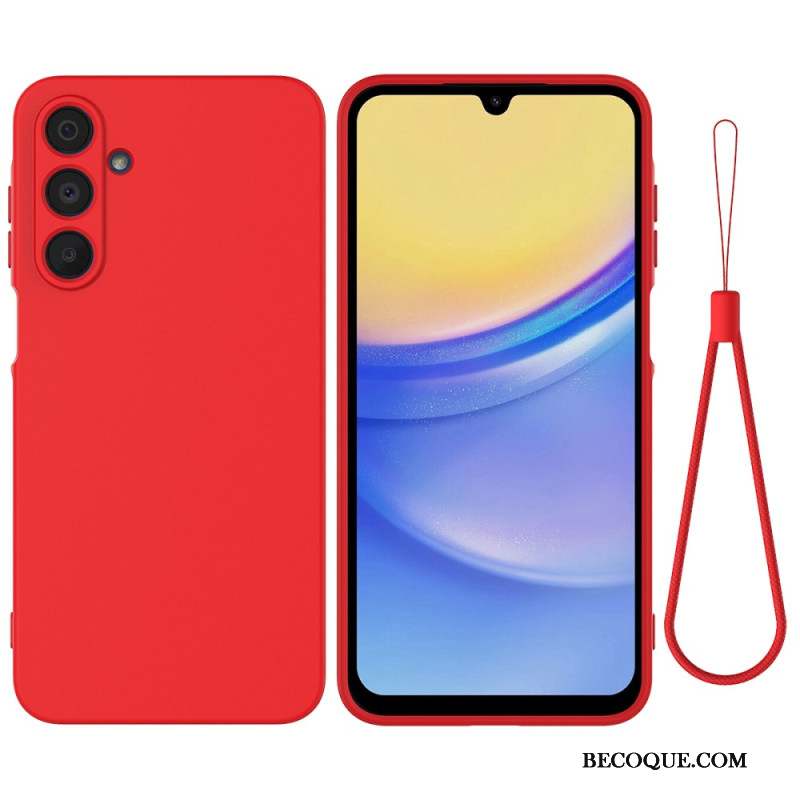 Coque Samsung Galaxy A16 4G / 5G Silicone Liquide à Lanière