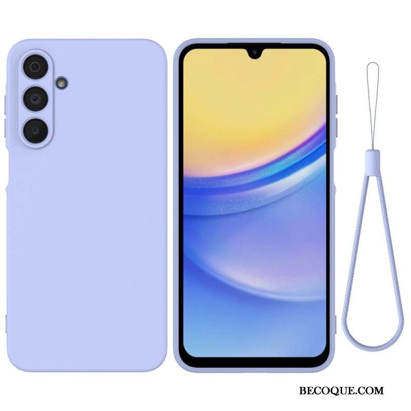 Coque Samsung Galaxy A16 4G / 5G Silicone Liquide à Lanière