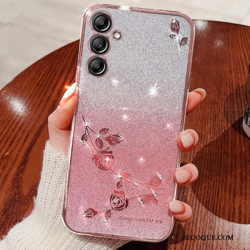 Coque Samsung Galaxy A16 4G / 5G Strass et Fleurs KADEM