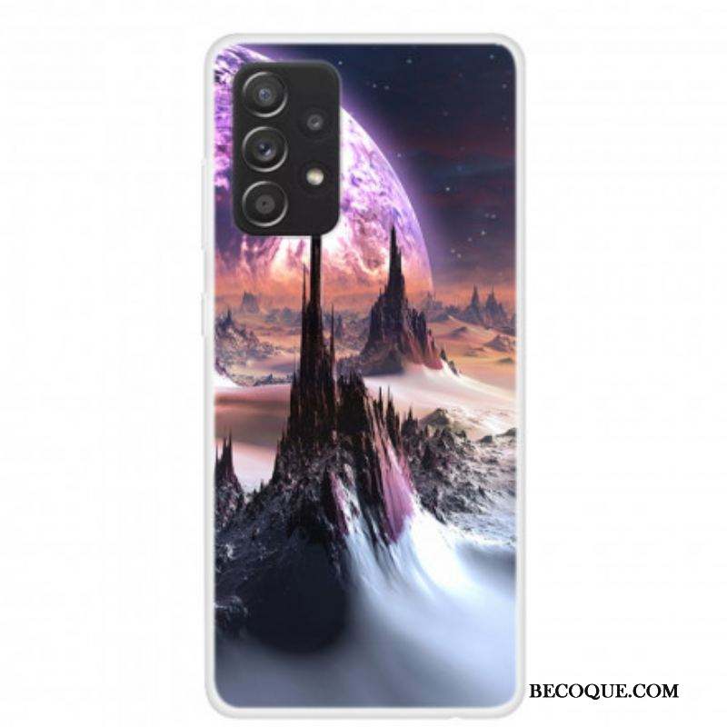 Coque Samsung Galaxy A52 4G / A52 5G / A52s 5G Silicone Rêves de Planètes