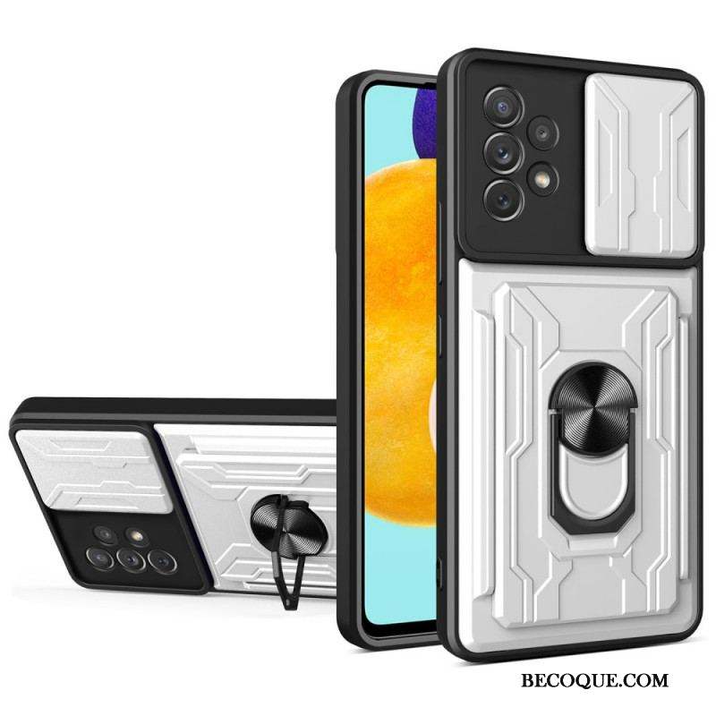 Coque Samsung Galaxy A53 5G Porte-Carte et Protège-Lentilles Design