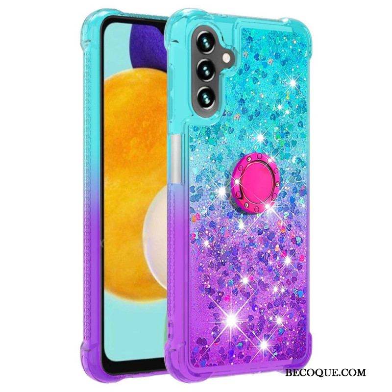 Coque Samsung Galaxy A54 5G Paillettes Anneau-Support