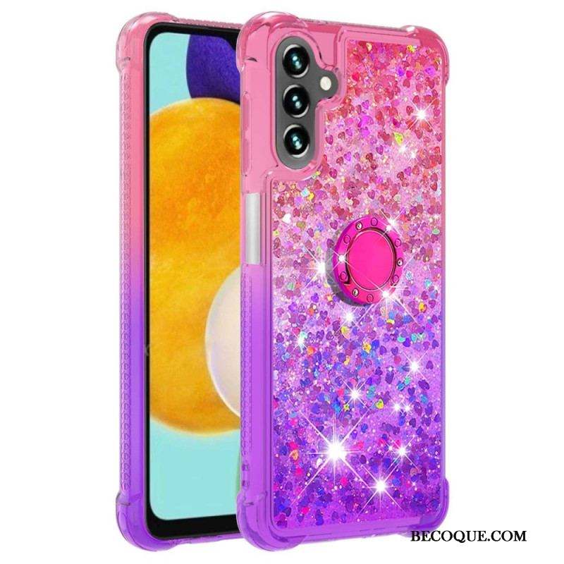 Coque Samsung Galaxy A54 5G Paillettes Anneau-Support