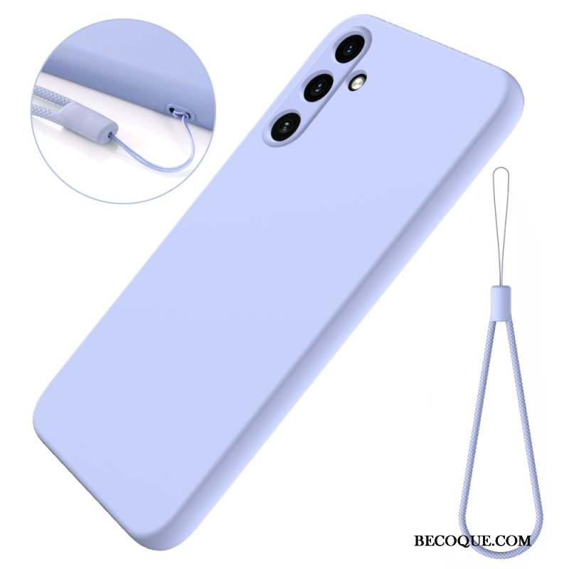 Coque Samsung Galaxy A55 5G Silicone Liquide à Lanière