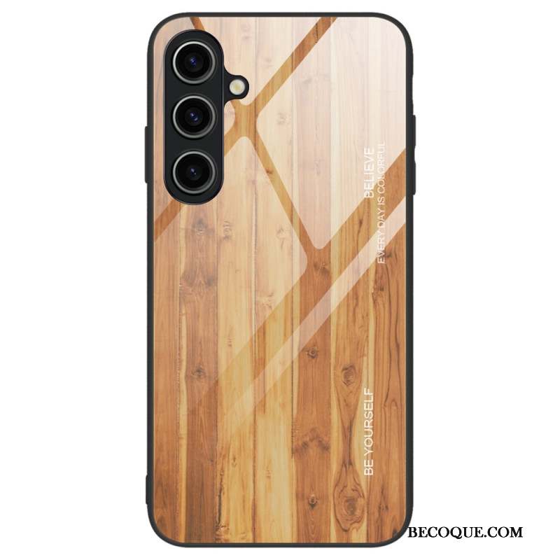 Coque Samsung Galaxy A55 5G Verre Trempé Effet Bois