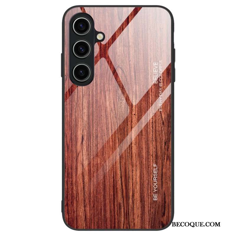 Coque Samsung Galaxy A55 5G Verre Trempé Effet Bois