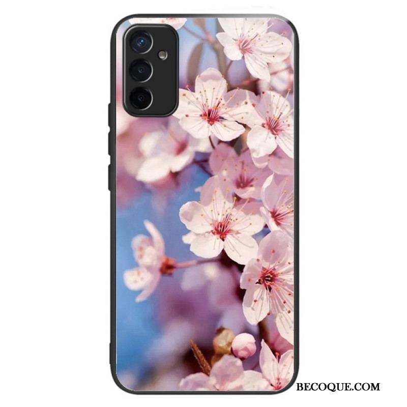 Coque Samsung Galaxy M13 Verre Trempé Fleurs