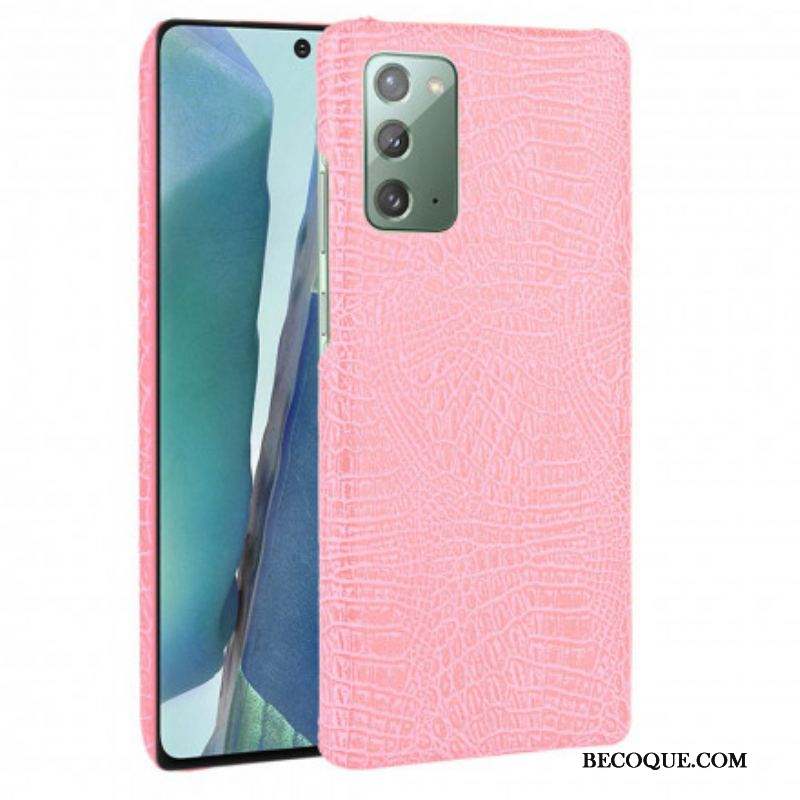 Coque Samsung Galaxy Note 20 Effet Peau de Crocodile