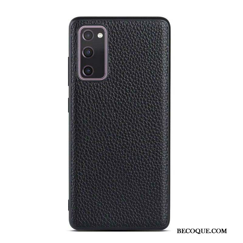 Coque Samsung Galaxy S20 FE Véritable Cuir Litchi