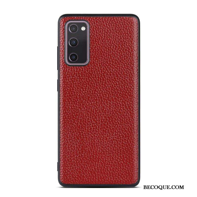 Coque Samsung Galaxy S20 FE Véritable Cuir Litchi