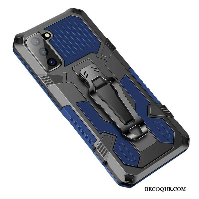 Coque Samsung Galaxy S21 FE Robot avec Pince Ceinture