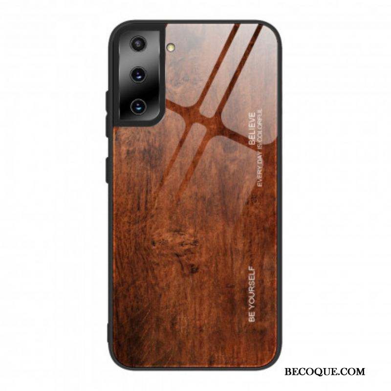 Coque Samsung Galaxy S21 Plus 5G Verre Trempé Design Bois